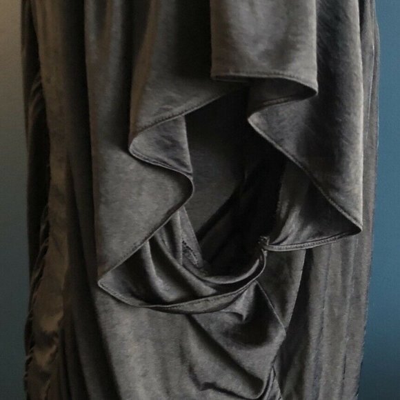 BCBG MAXAZRIA Size XXS Ink Navy Blouse Top V-Neck Slouchy Lined Boho MUA1D881 - Picture 6 of 9